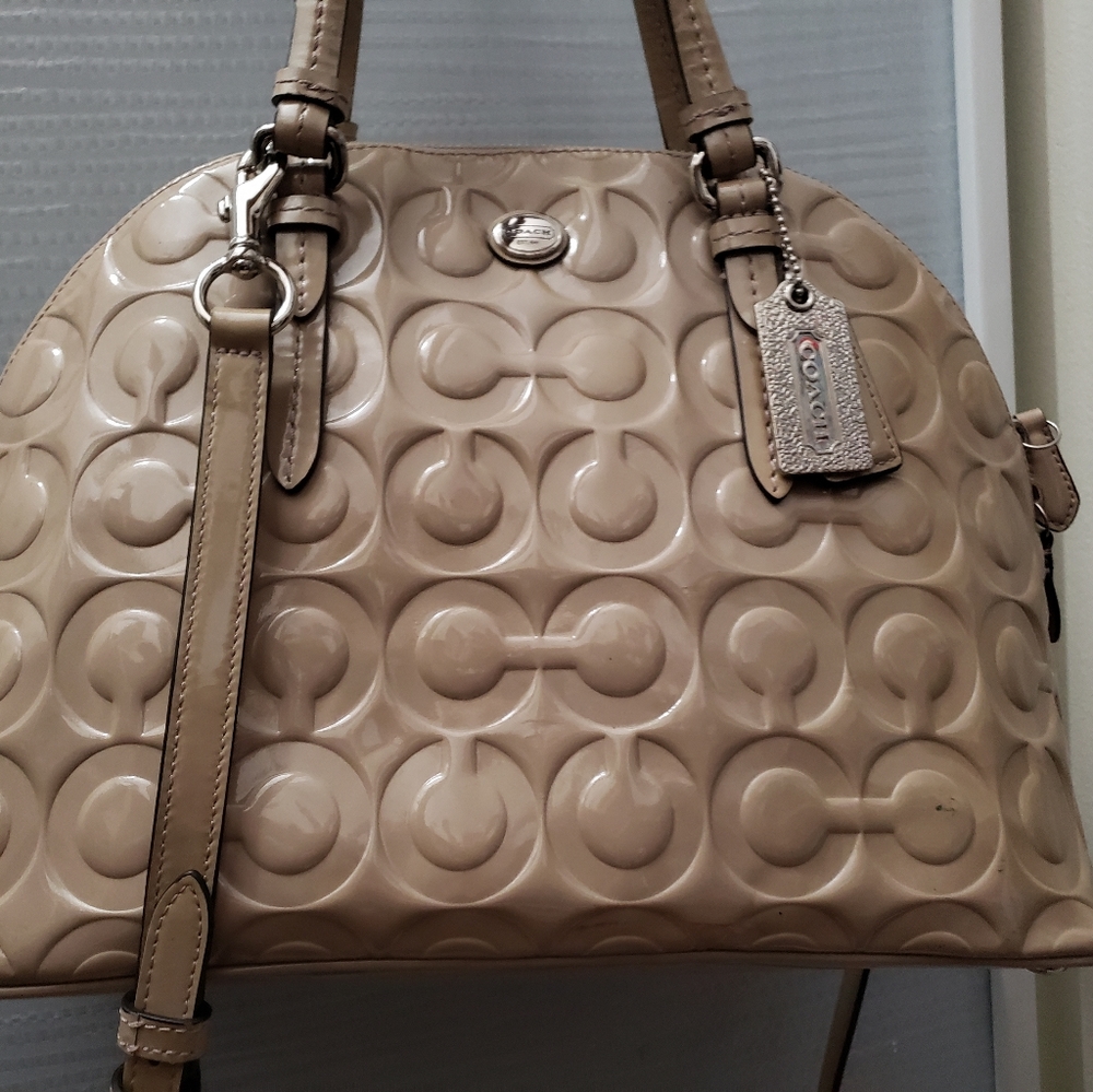 Coach Patent Leather Dome Shoulder Bag Crossbody